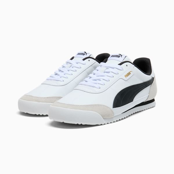Sneakers Turino II OG Femme, PUMA White-PUMA Black-Vapor Gray-PUMA Gold, extralarge